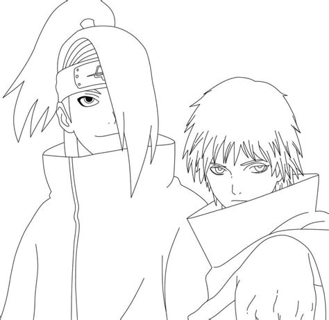 Desenho para colorir da Akatsuki Sasori